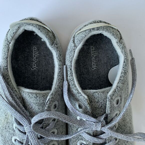 Allbirds wool piper light grey lace up natural fiber shoes woman’s size 10 - Picture 5 of 9